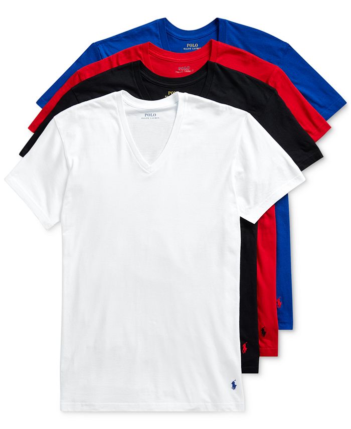 Polo Ralph Lauren Men's 3 +1 Bonus Pk. Cotton T-Shirts, Created for ...