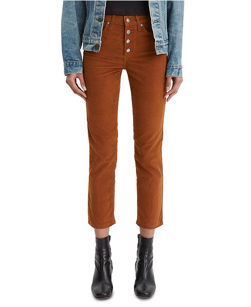 Levi's Women's 724 High-Rise Corduroy Button-Fly Jeans & Reviews ...