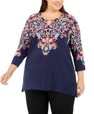 macys jm plus size tops