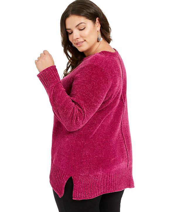 Style & Co Plus Size Chenille Sweater, Created for Macy's & Reviews