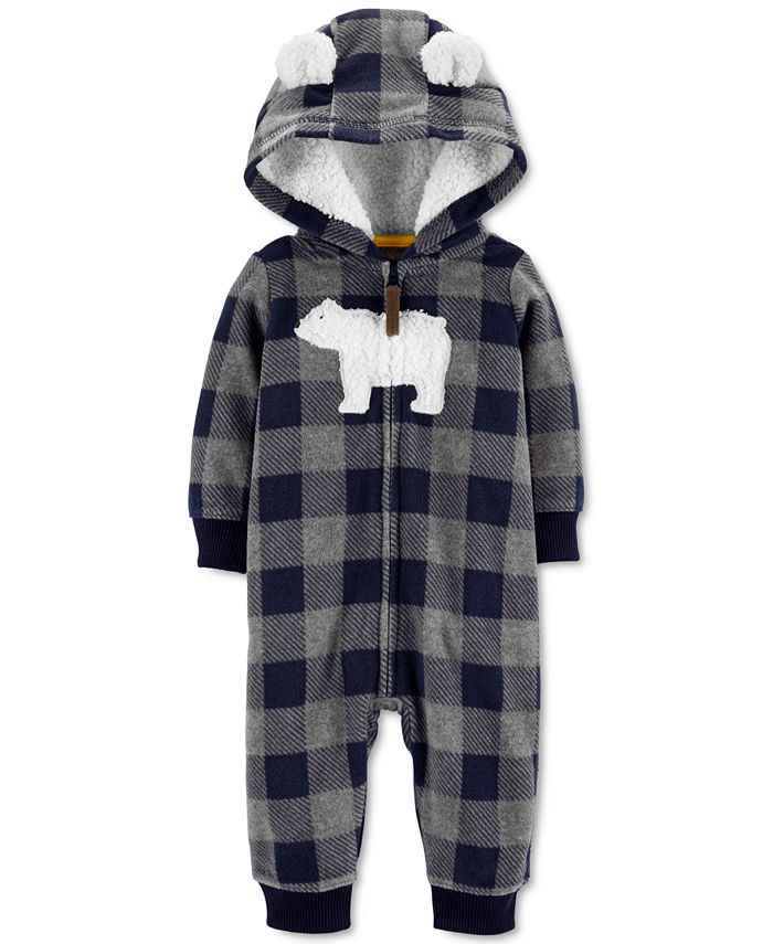 Carter's bear top fleece jumpsuit