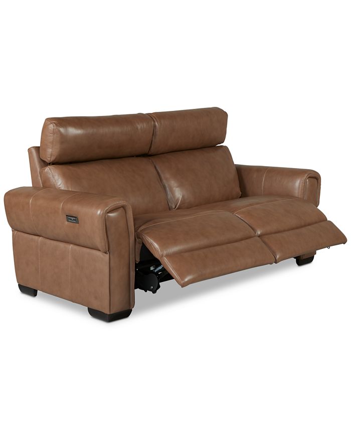 Furniture - Josephia 2-Pc. Leather Sectional with 2 Power Recliners