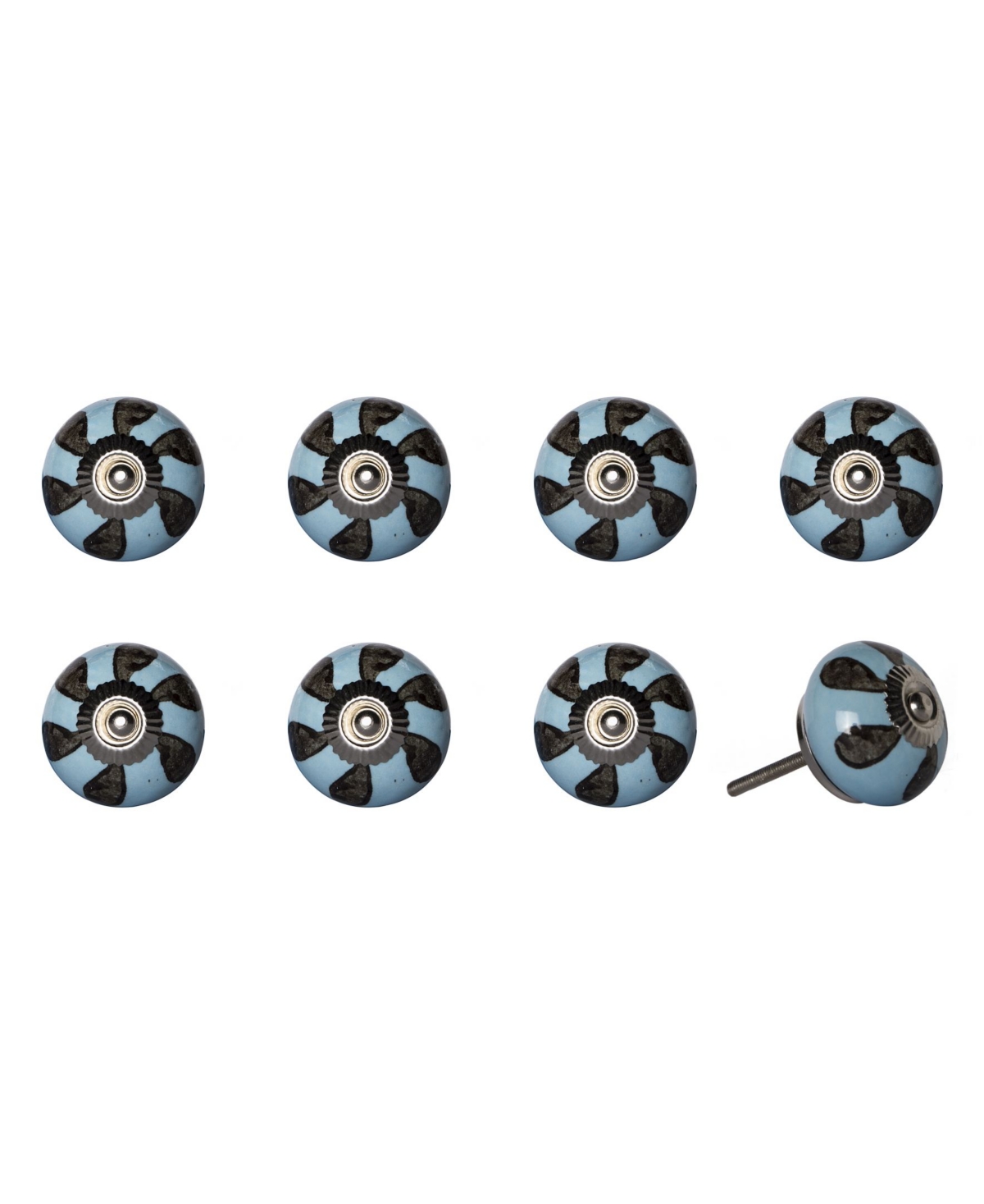 10157358 Knob-It Handpainted Ceramic Knob Set of 8 sku 10157358