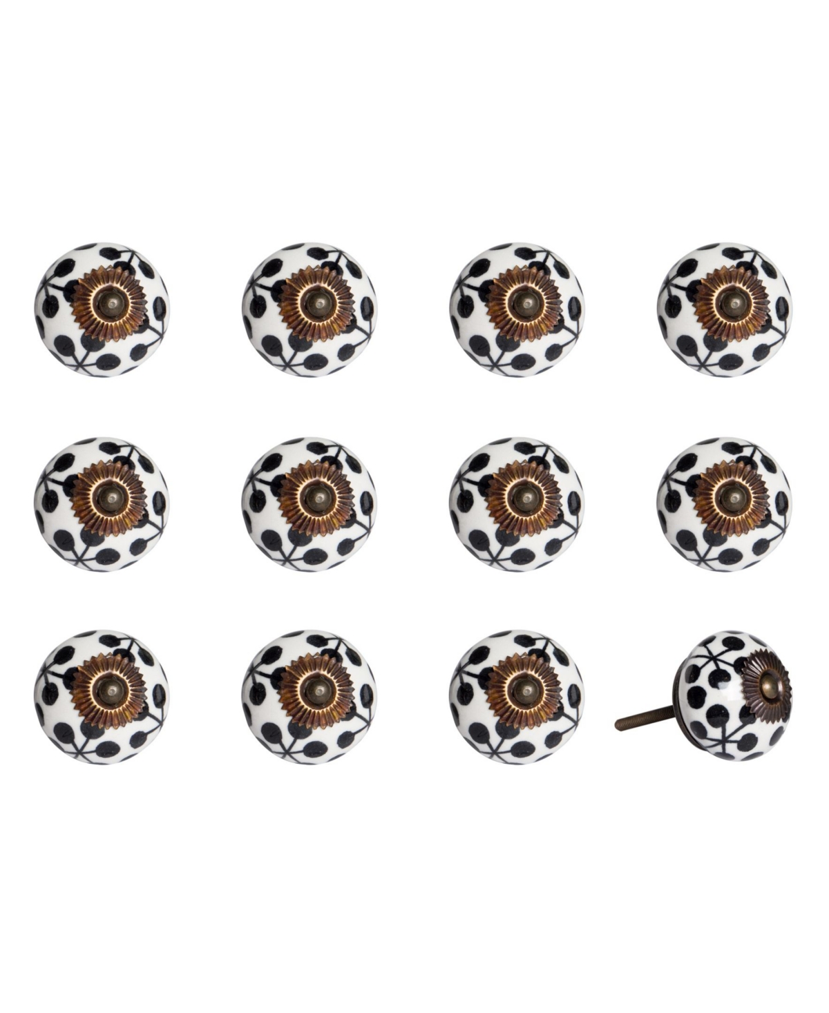 10157433 Knob-It Handpainted Ceramic Knob Set of 12 sku 10157433