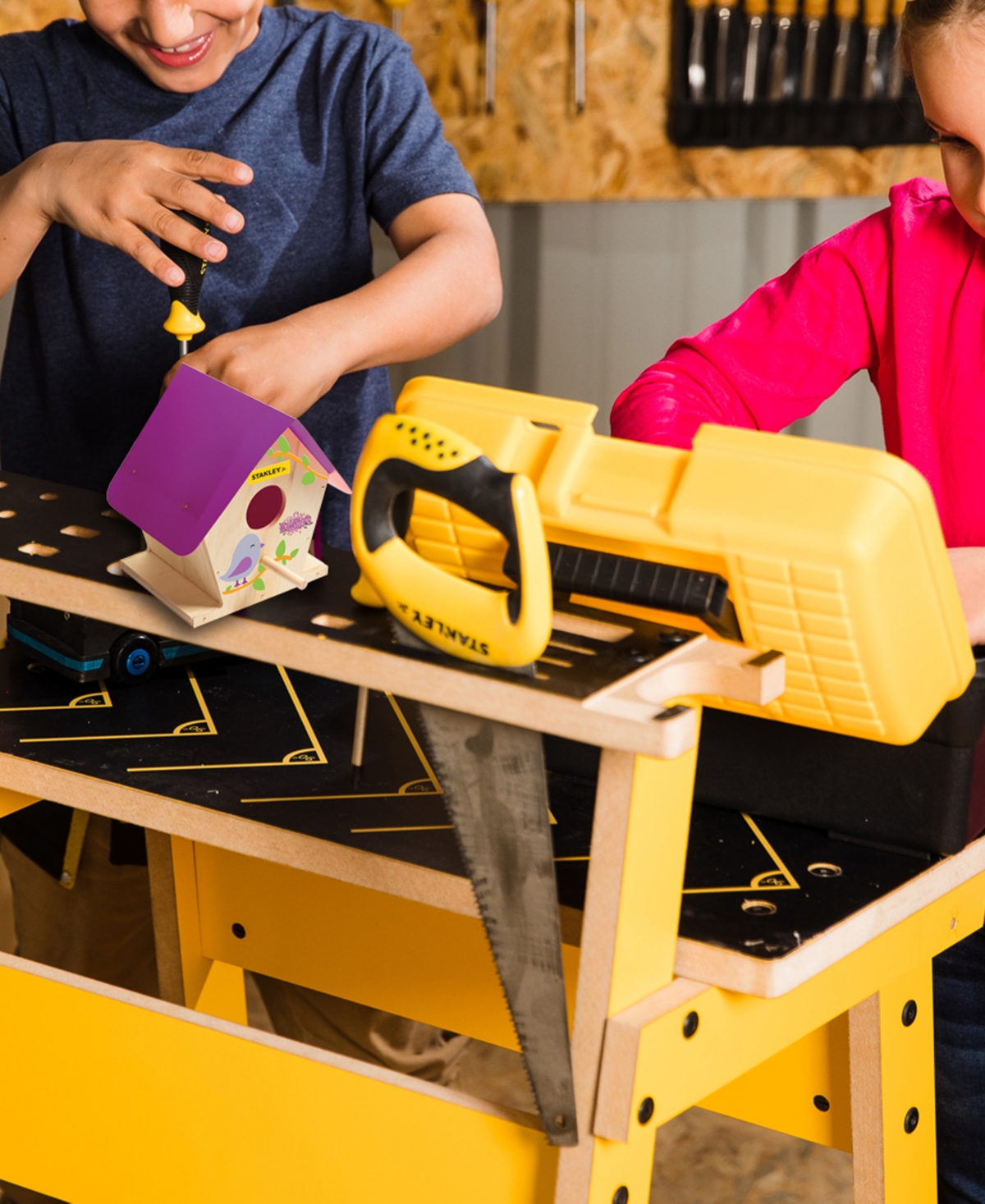Shop Flat River Group Stanley Jr. 5-piece Kids Tool Box Set In Yellow