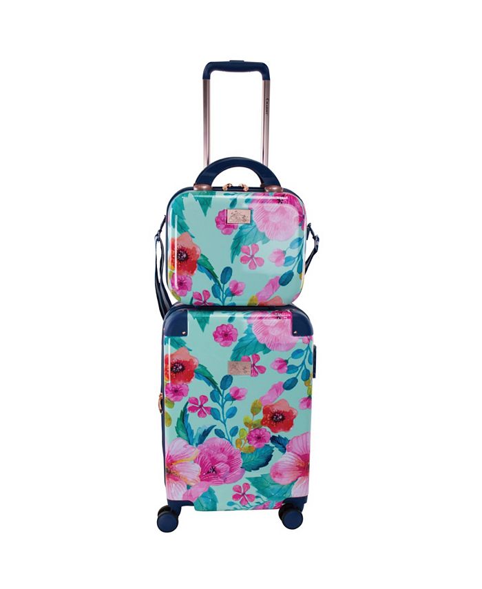 Chariot Floral 2 Piece 20" CarryOn and Beauty Case Set Macy's