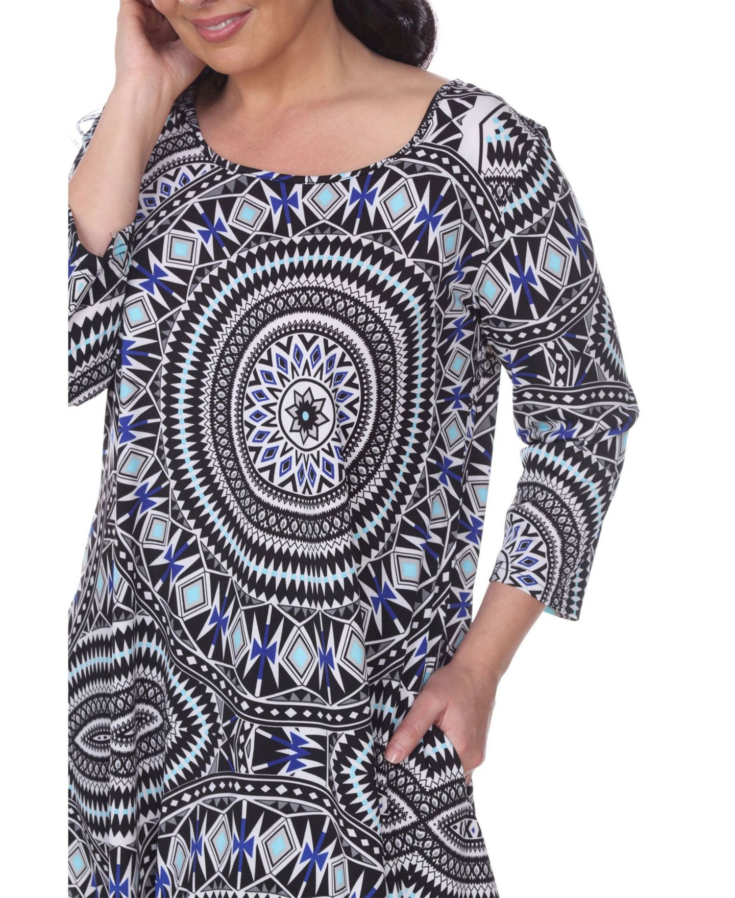 Женский топ White Mark Plus Size Maji Tunic, цвет: Красный — фото 7
