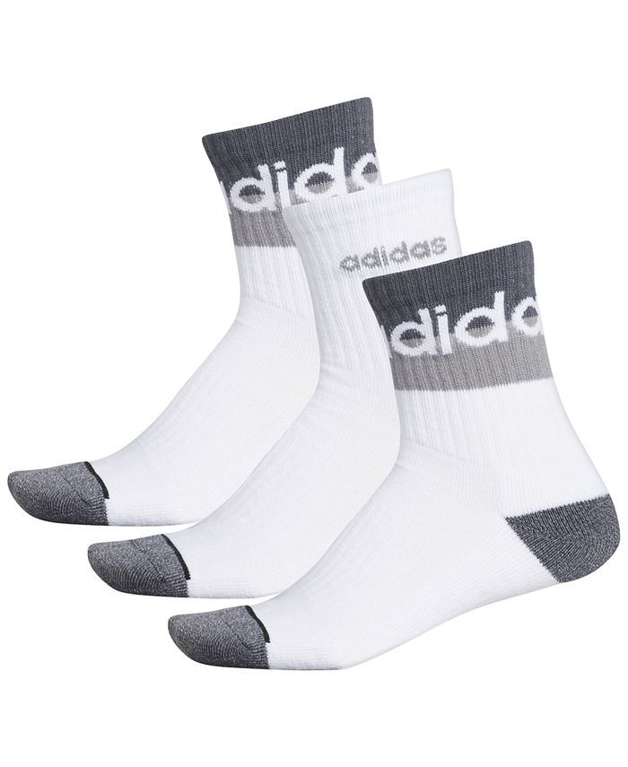 adidas Men's 3Pk. High Quarter Socks Macy's