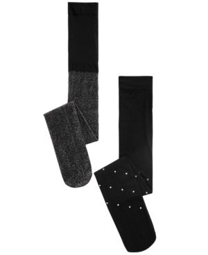 image of Trimfit Little & Big Girls 2-Pk. Shimmer & Rhinestone Tights