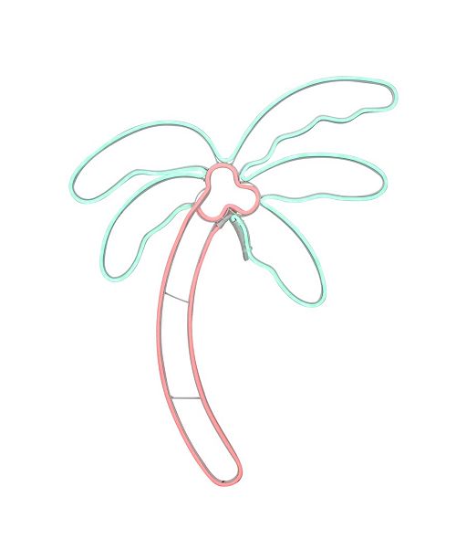 Northlight Neon Style Led Lighted Coconut Palm Tree Window