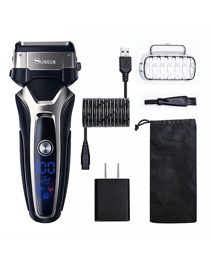 Surker RSCW9008 Rechargeable Wet/Dry Electric Foil Shaver for Men Macy's