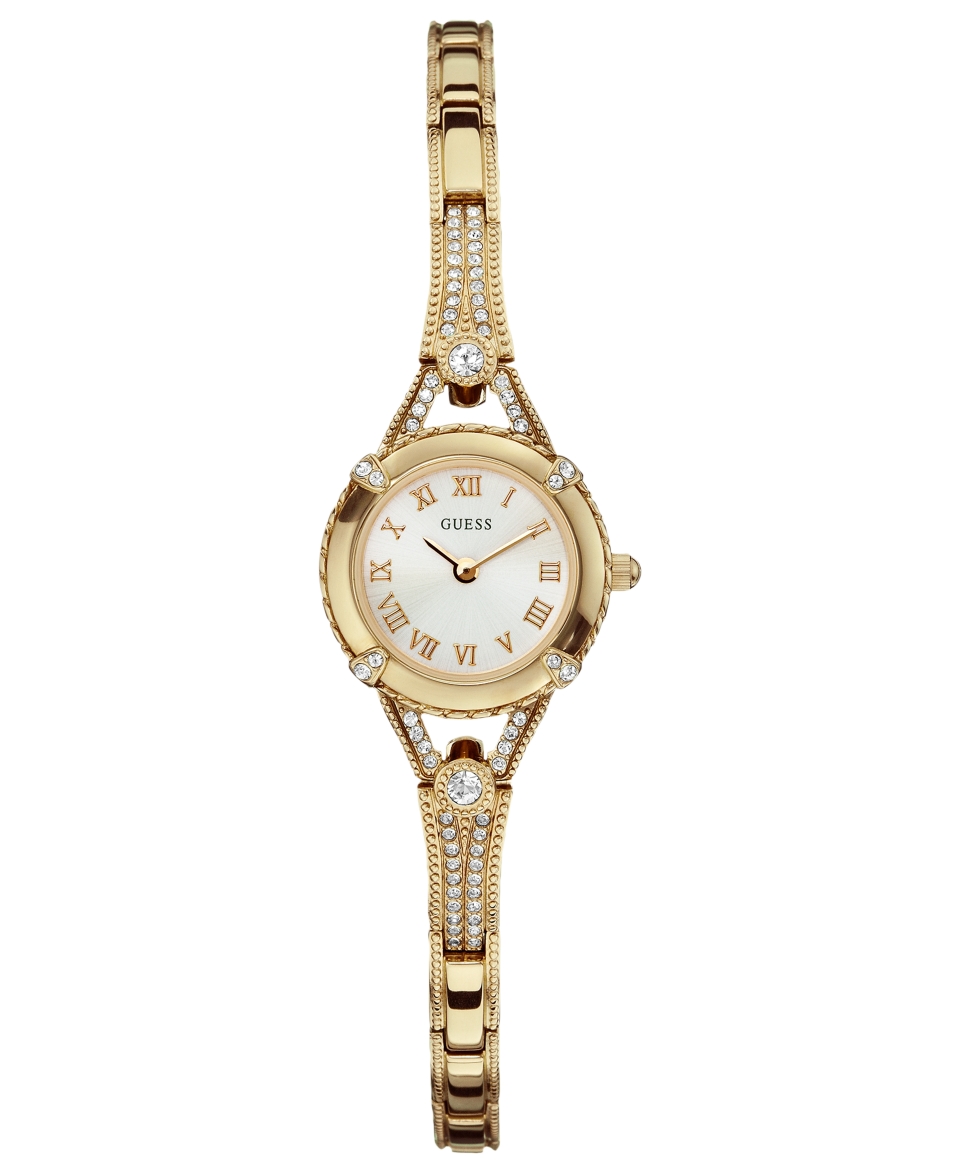 GUESS Watch, Womens Gold Tone Bracelet 22mm U0135L2   Watches