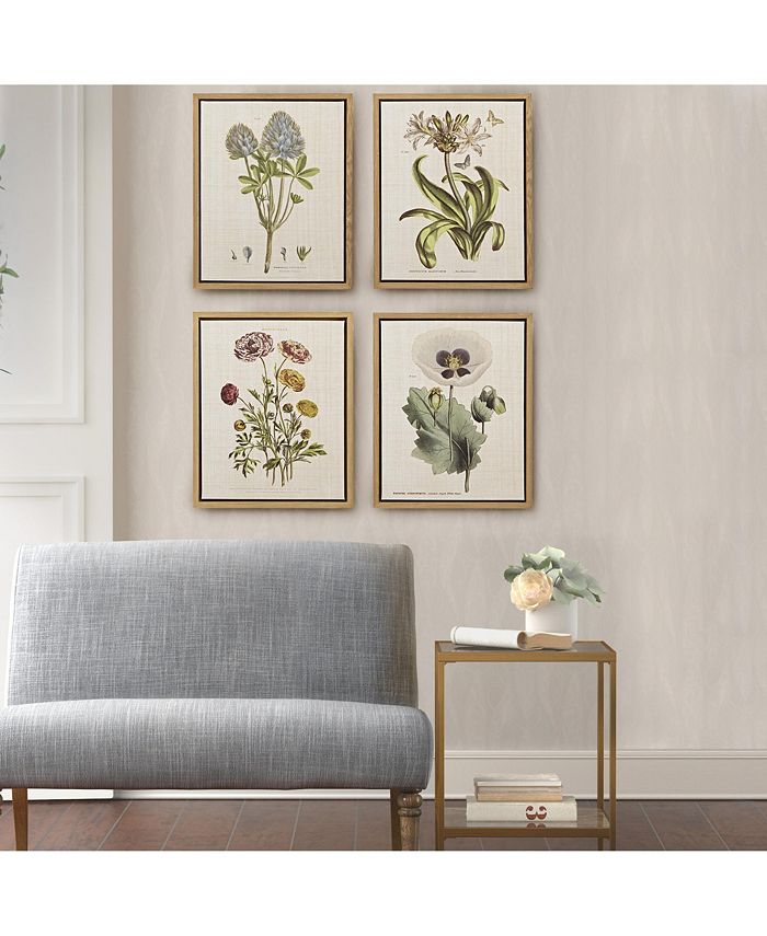 Martha Stewart Collection Martha Stewart Herbal Botany Set Framed Linen