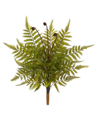 Nearly Natural - 20" Fern Artificial Plant, Set of 3