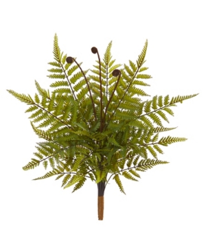 Nearly Natural 20" Fern Artificial Plant, Set Of 3 In Green