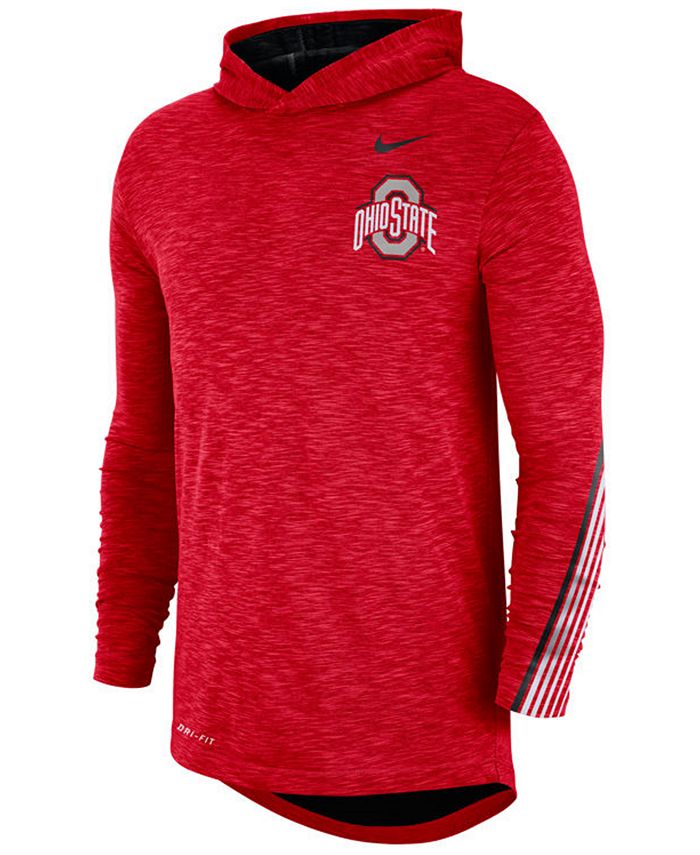Nike Men's Ohio State Buckeyes Hooded Sideline Long Sleeve T-Shirt - Macy's