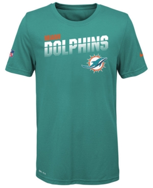 Nike Big Boys Miami Dolphins Sideline T-Shirt
