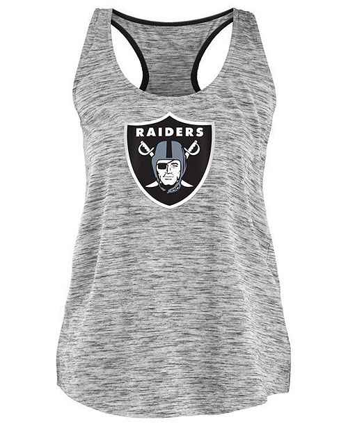 Authentic Nfl Apparel Women S Oakland Raiders Space Dye Tank
