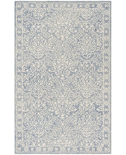 Lauren Ralph Lauren Olivier Lrl6935m Blue And Ivory Area Rug