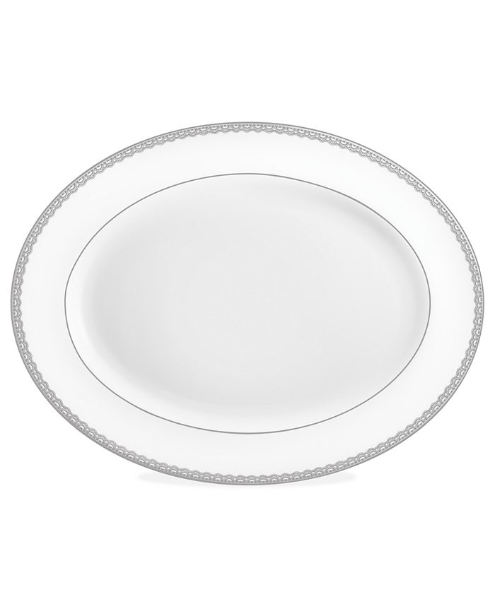 Waterford Lismore Lace Platinum Oval Platter Macy's