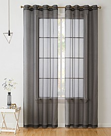 1 PRINTED VOILE SHEER WINDOW 8 GROMMET PANEL CURTAIN TREATMENT DRAPE #S38 IN 95" 