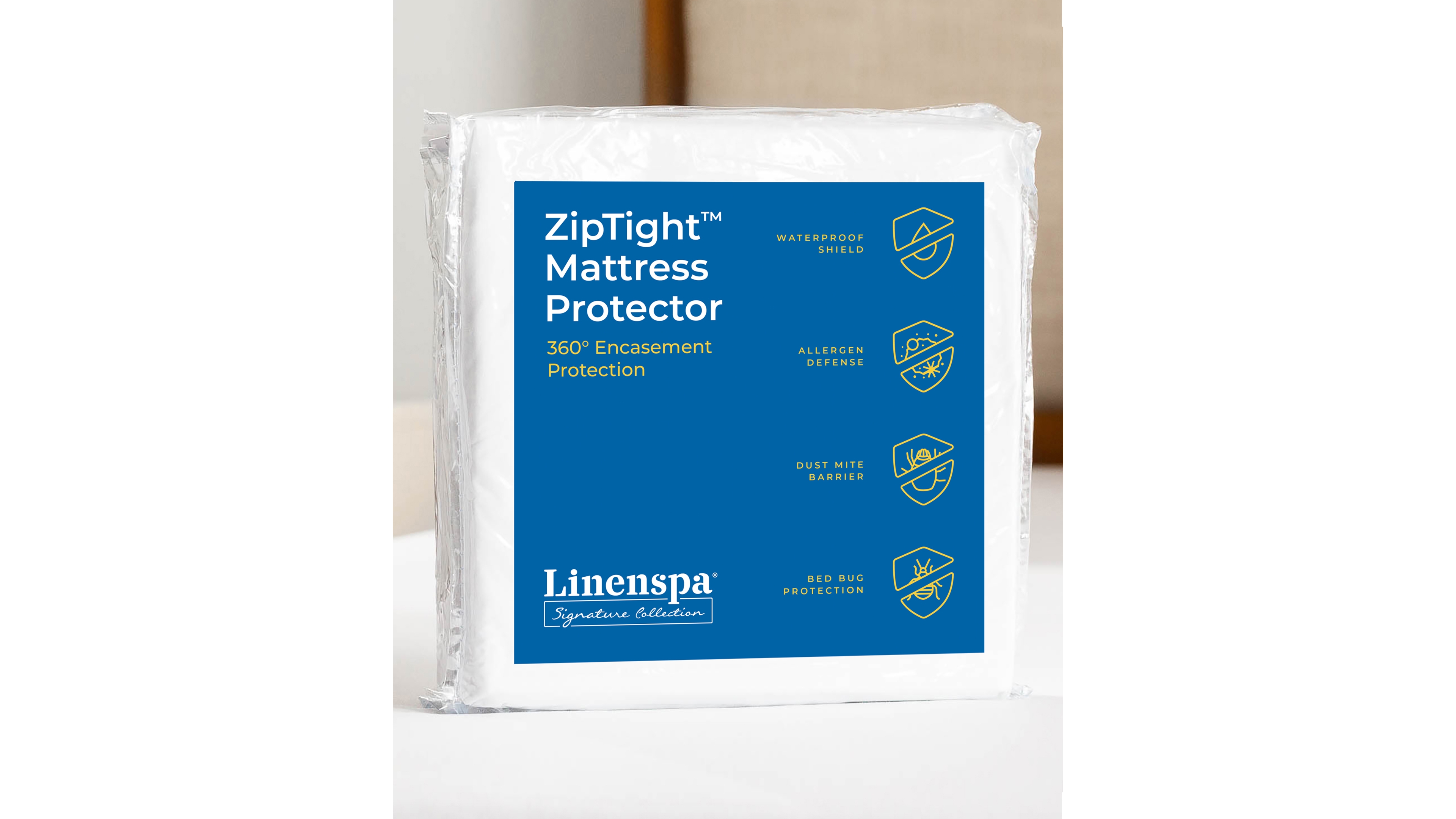 Linenspa Signature Collection ZipTight Encasement Mattress Protector, King