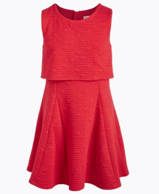 macys girls red dress