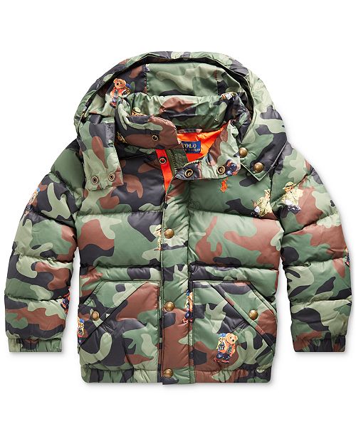 Polo Ralph Lauren Toddler Boys Hawthorne Bear Graphic Camo