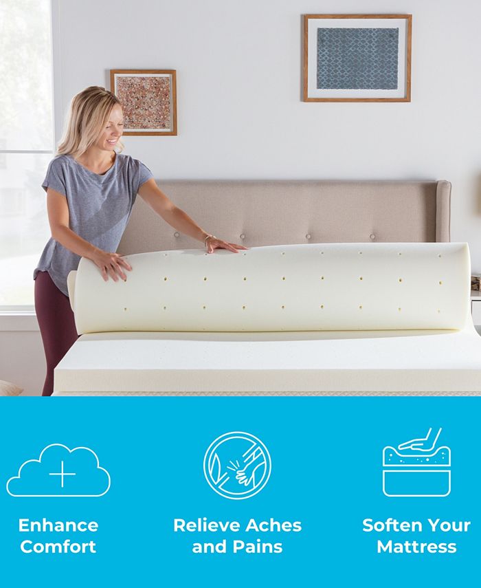 Linenspa 3" ActiveRelief Memory Foam Mattress Topper, Twin Macy's