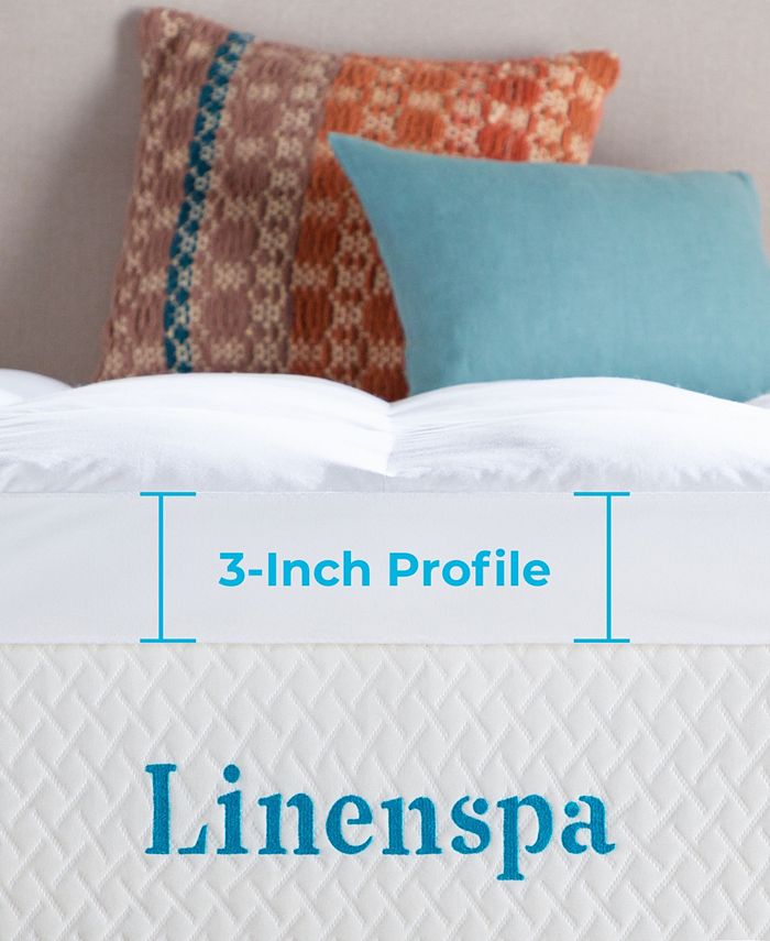 Linenspa - &nbsp;Signature Collection 3" Down Alternative Fiber Bed Mattress Topper, Full