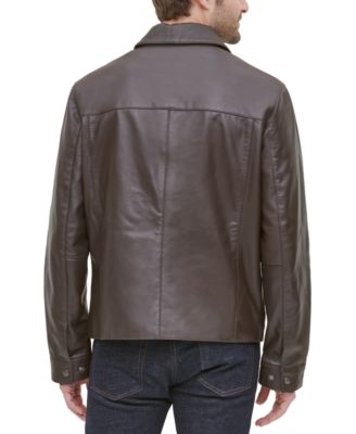 Men's Leather Jacket, Created for Macy's
