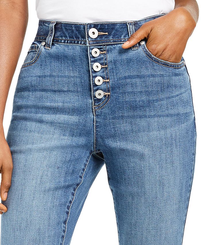 INC International Concepts I.N.C. ButtonFly Bootcut Jeans, Created For