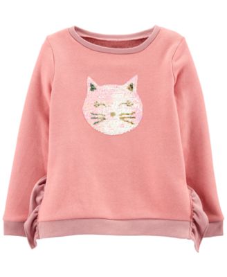 sequin cat sweater