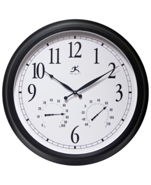 Infinity Instruments Round Wall Clock In Black