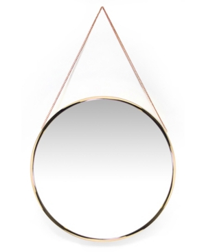 Infinity Instruments Decorative Round Wall Mirror In Gold