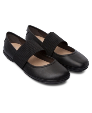 Camper Round-headed Mary Jane Shoes In Black