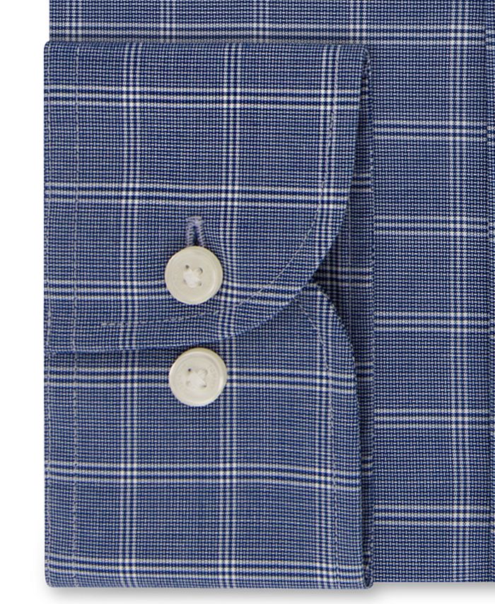 Tommy Hilfiger Men's Classic-Fit Flex Supima Check Dress Shirt - Macy's