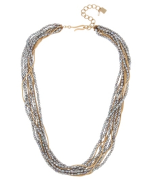image of Robert Lee Morris Soho Mixed Pearl & Chain Layered Necklace