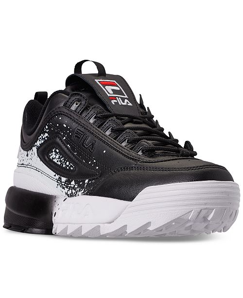 Fila Men S Disruptor Ii Splatter Casual Athletic Sneakers From Finish