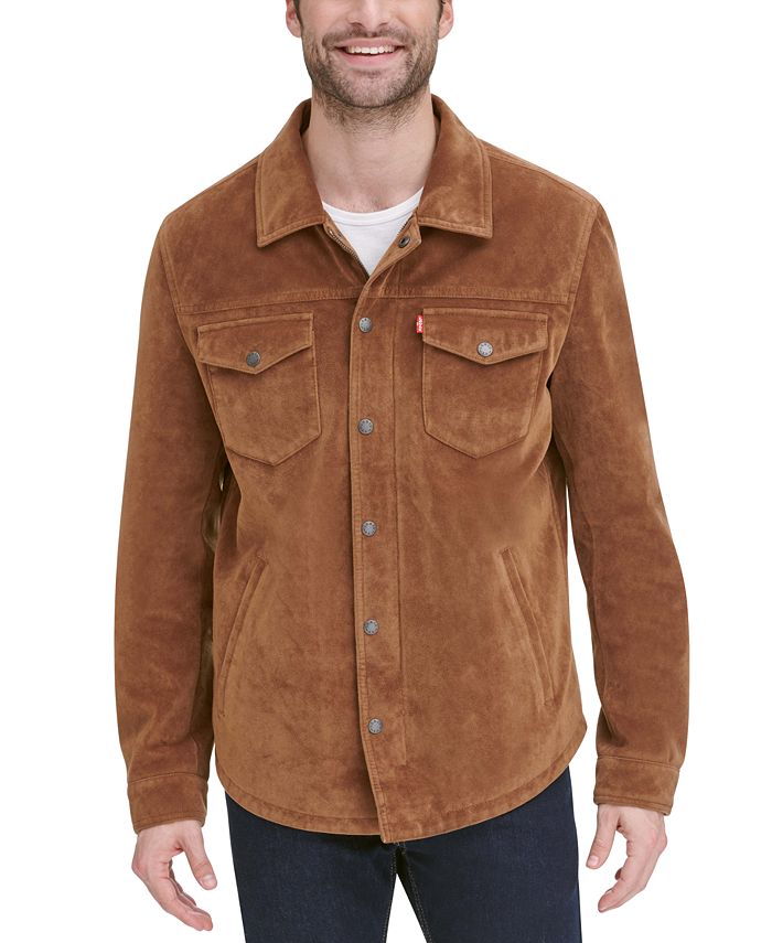 Levi's Men's Faux Suede Shirt Jacket & Reviews - Coats & Jackets - Men -  Macy's