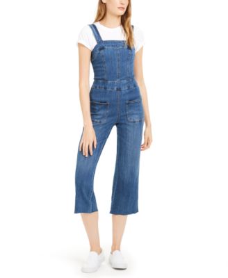 Dollhouse - Juniors' Denim Zipper Overalls