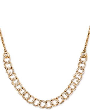 image of Wrapped in Love Diamond Curb-Link Bolo Necklace (1 ct. t.w.) in 10k Gold, Created for Macy-s