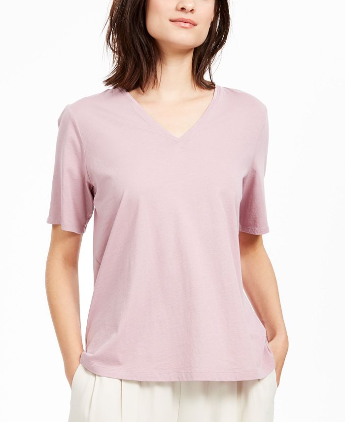 Eileen Fisher Organic Cotton T-Shirt & Reviews - Women - Macy's
