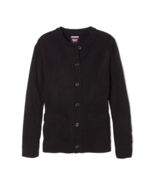 French Toast Little Girls Anti-Pill Crew Neck Cardigan Sweater