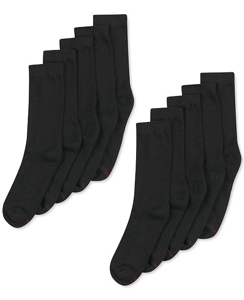 Hanes Men's 10Pk. Cushioned Crew Socks & Reviews Underwear & Socks Men Macy's