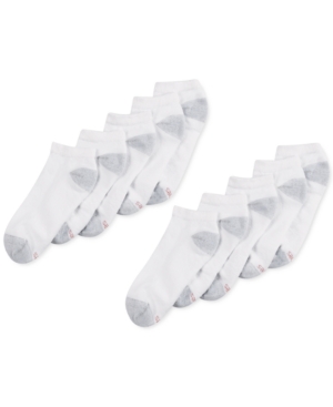 Hanes Men's 10-Pk Cushioned Low-Cut Socks