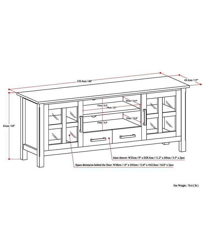 Simpli Home Kitchener 60" TV Stand Macy's