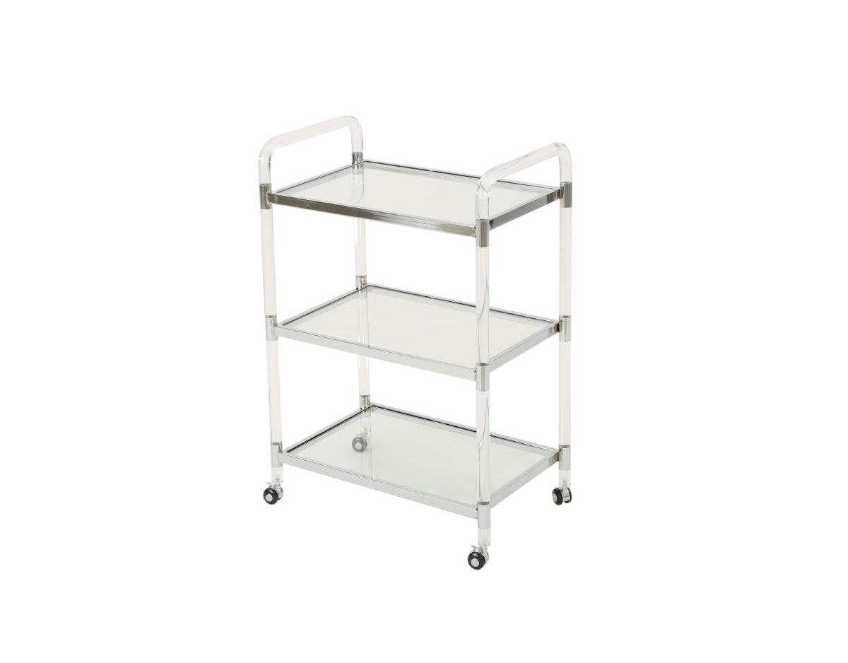 Noble House Erika Acrylic Bar Trolley