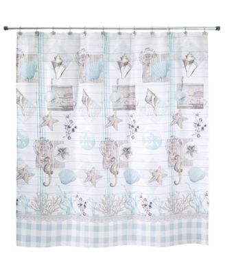 Farmhouse Shell Printed Shower Curtain, 72" x 72"