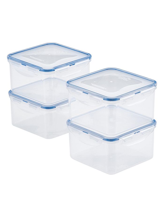 8-Piece Airtight Nested Short Square Storage Container With Lids